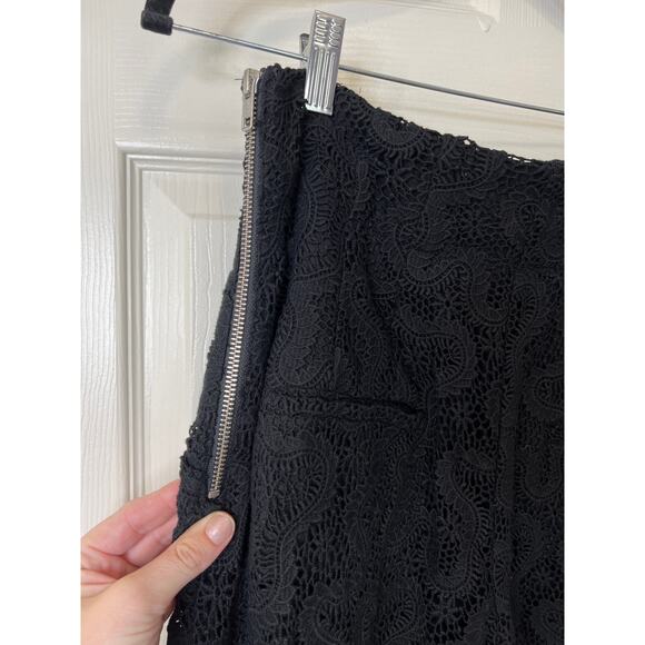 A.L.C. Elie Lace Wide Leg Trouser Pants Womens 2 / XS Eyelet Lace Black Capsule - Picture 6 of 13